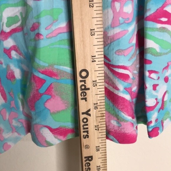 Icikuls Skirt Skort Blue Pink Turquoise Floral tennis golf attire Size Small - Picture 6 of 9